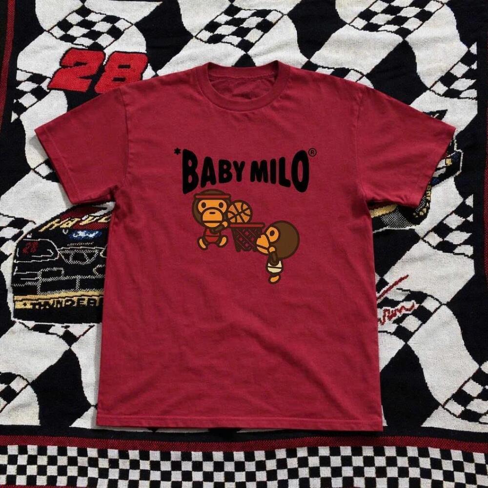 Red And Black Bape Baby Milo Tee